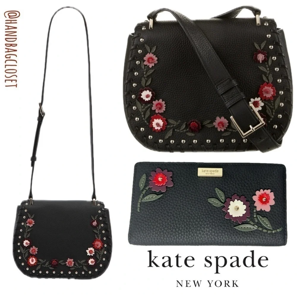 KATE SPADE Daniels Drive Tressa Shoulder Madison Avenue Flower Wallet and Bag